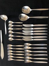 WMF Modell STOCKHOLM Tafelbesteck 6 Personen 28 Teile Silber 90er TOP