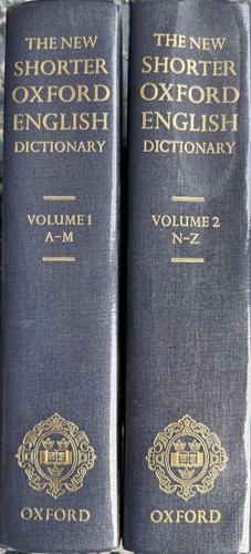 The new shorter oxford english - shorter,