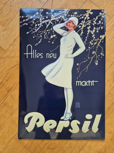 Persil blechschild weiße dame - blechschild,