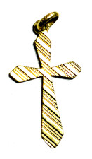 Andreas Daub kl. 333 Gold 8 K Gelbgold Anhänger Kreuz Kruzifix Juwelier unisex