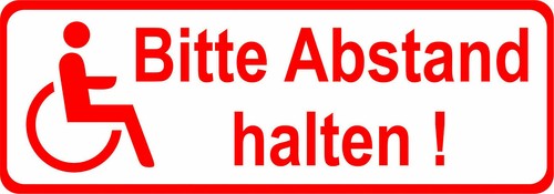 Magnetschild abstand halten - magnetschild,