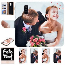 Personalisierte Handyhülle mit Eigene Foto Flip Case Bild Name Druck für Samsung