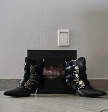 Dermonia Stiefeletten Totenkopf  Gothic 