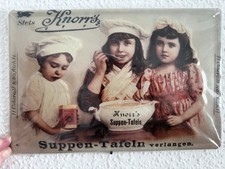 4x Retro Blechschilder Vintage Werbung Paris Auto Knorr Sinalco ADAC Eiffelturm