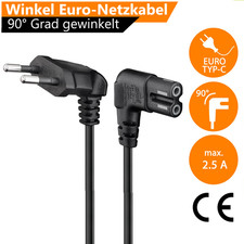 Euro Winkel Netzkabel Stecker