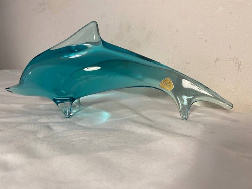 Vintage glasdelfin delphin - vintage,