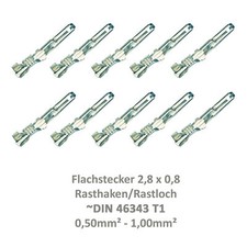 Flachstecker 8x0 8 - 10, 2,8x0,8