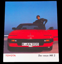TOYOTA MR2 W1 Sportscar 25x30cm Prospekt Brochure 1985 G