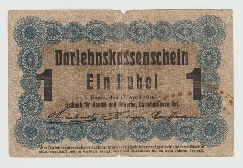 Rubel 1916 darlehnskasse ost - 1,