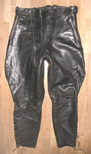 RARITÄT!  Herren- Motorrad - LEDERHOSE / Lederbreeches in schwarz ca. Gr. 50