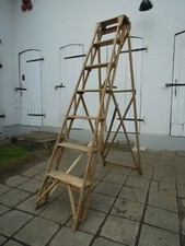 Bibliotheksleiter Büchertreppe England ca. 1950 "HATHERLEY" 7 Stufen Pinienholz