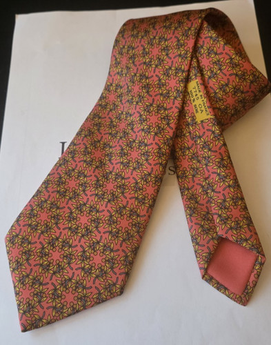Hermès krawatte 7745oa rosa - krawatte,