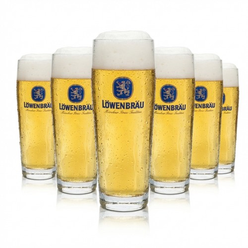 Löwenbräu bier glas - 6x, 0,4l