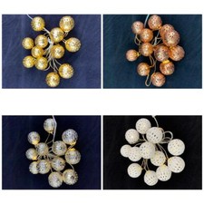 LED Lichterkette Metallkugeln funkelnd schöne Deko