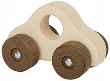 Holzauto Creme Natur Eko