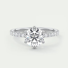 Weißgold Verlobungsring Lab