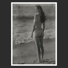 Vintage Fotoabzug SW Akt Frau