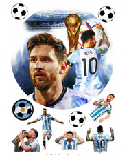 Essbar Barcelona Barca Messi Tortenaufleger Torte Geburstag Fußball + TEXT