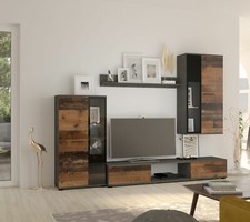 Salsa Wohnwand Schrankwand Anbauwand Wohnkombi Wohnzimmer Old Wood + Matera 