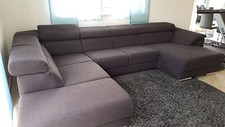 Couch U-Form, Couchgarnitur Ewald Schillig, Stoff, Anthrazit