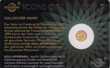 AV-VD Ruanda 2018 10 FRW Gallischer Hahn 1/200 OZ 999er Gold Coincard 000636