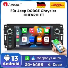 64G Android 13 Carplay Autoradio Für Jeep CHEVROLET DODGE GPS Navi WIFI SWC DAB+