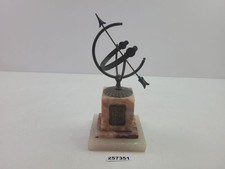 Sonnenuhr Marmorsockel GÖR SOM JEG TAL KUN DE LYSE TIMER Deko vintage #257351