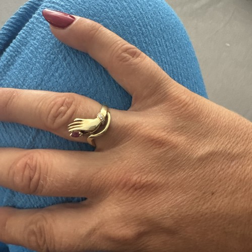 Besonderer gold ring mit - mit, rubin
