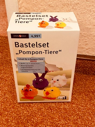 Bastelset pompon tiere neu - bastelset, pompon-tiere,