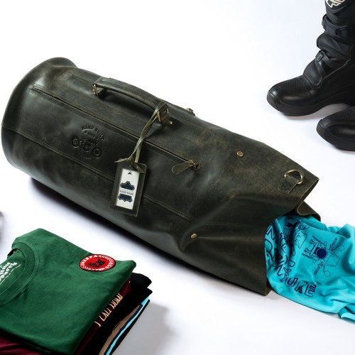 Handgefertigte leder seesack - leder,