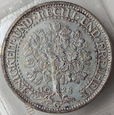 Weimar 5 Reichsmark 1928 G