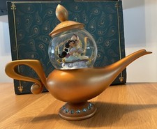 ?‍♂️Aladdin Disney Art of Jasmine Genie Lamp Musical Snow Globe with  Box✨