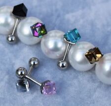 6er SET Helix Tragus Piercing mit Schmuckstein YWHY207