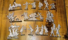 18 tlg Zinnfiguren Flachfiguren Serie DS 611-628 Maskenball König August