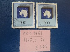 BRD 1981, 20 Jahre Antarktis-Vertrag, Michel 1117, o - 2 x