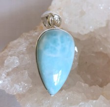 Anhänger mit Larimar, 925er Silber - Blau - Pektolith