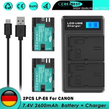 2x 2.6AH LP-E6 Akku +