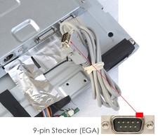 17" 43cm EGA DISPLAY OPEN FRAME DISPLAY INDUSTRIEMONITOR 9-PIN MULTIFREQUENZ