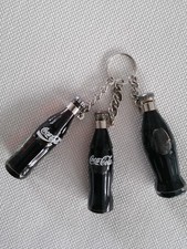 Coca Cola   3 Glasflaschen als Schlüsselanhänger