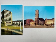 2 Ak Jena Hochhaus Höllein Platz der kosmonauten foto DDR StadtKirche Eichplatz