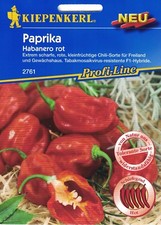 Paprika   Chili HABANERO rot " extrem  scharf Freiland und  Gewächshaus Samen
