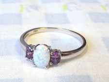 Gr. 17 RING mit FEUER OPAL