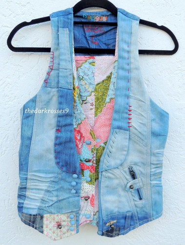 Desigual jeansweste patchwork - desigual,