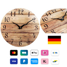 Rahmenlose Walnuss-Wanduhr |