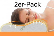 2er-Pack Ecosafeter Kissen–Orthopädisches Memory-Schaum-Kissen, Nacken-/Schulter