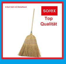 SOREX Reisstrohbesen  Besen 6-Naht · mit Zierspirale · Top Marken Qualität !