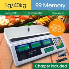 Waage Kontrollwaage Ladenwaage Marktwaage Preiswaage LCD extra genau 1g bis 40kg