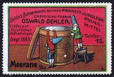 Meerane i/Sa. „Bohnenwachs“ Oswald Oehler, Chem. Fabrik, Zwerge, Werbemarke