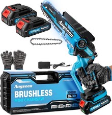 Akku-Mini-Kettensäge mit 2 21V-Akkus Angseen