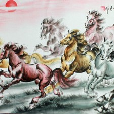 Rollbild 8 Pferde, chinesische